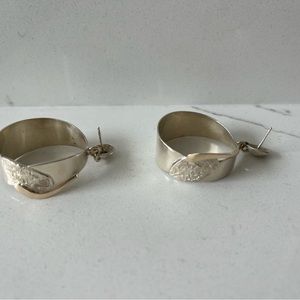 Silver and Gold Leaf Earrings
